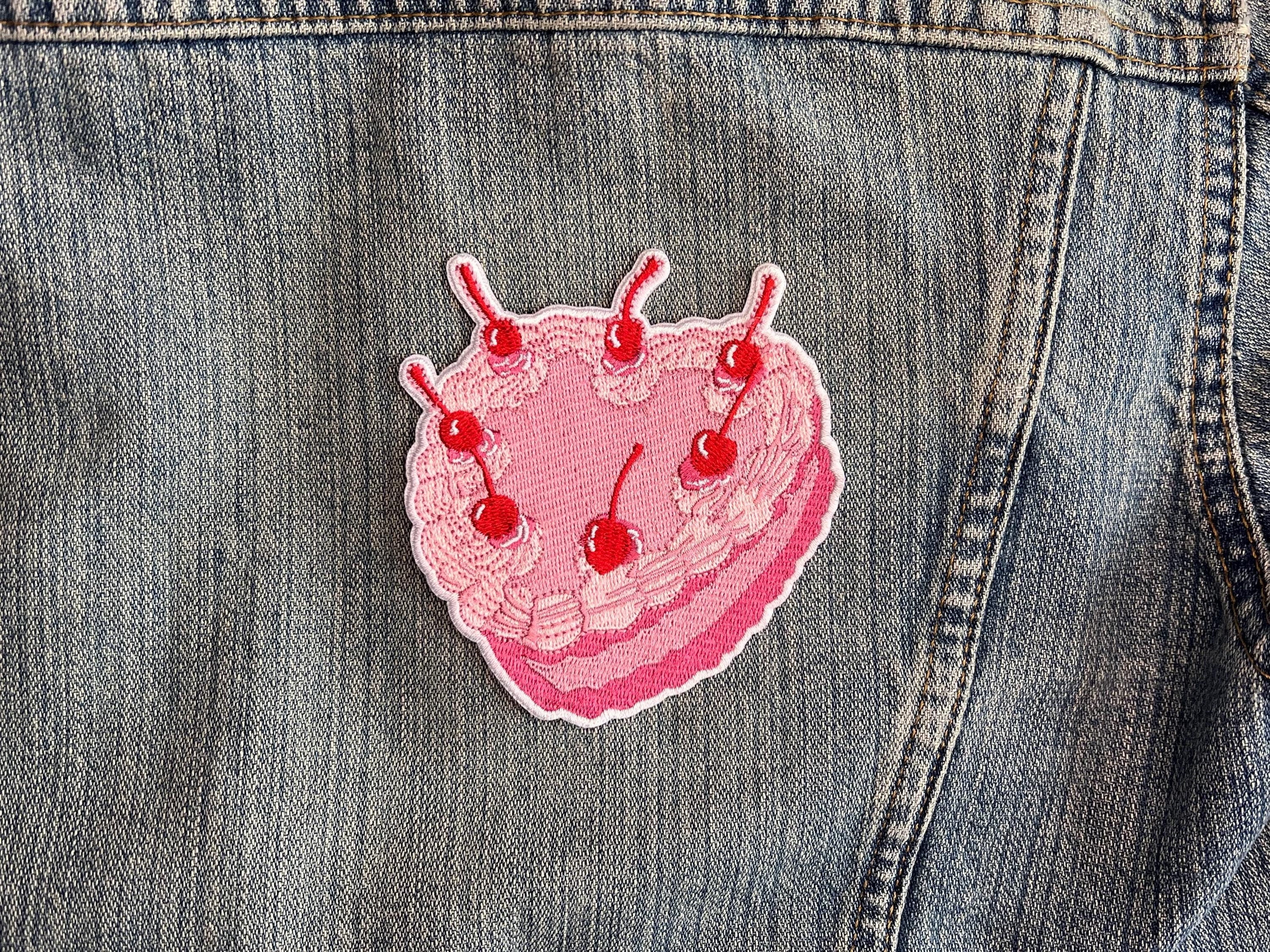 Pink Cake Iron-On Patch 3.5" W x 4" H