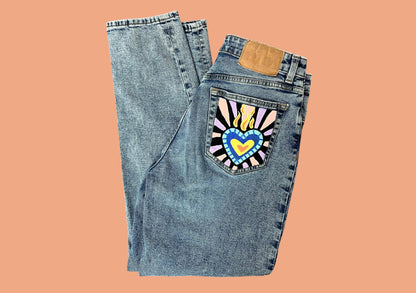Hand Painted Jeans (Size 4)