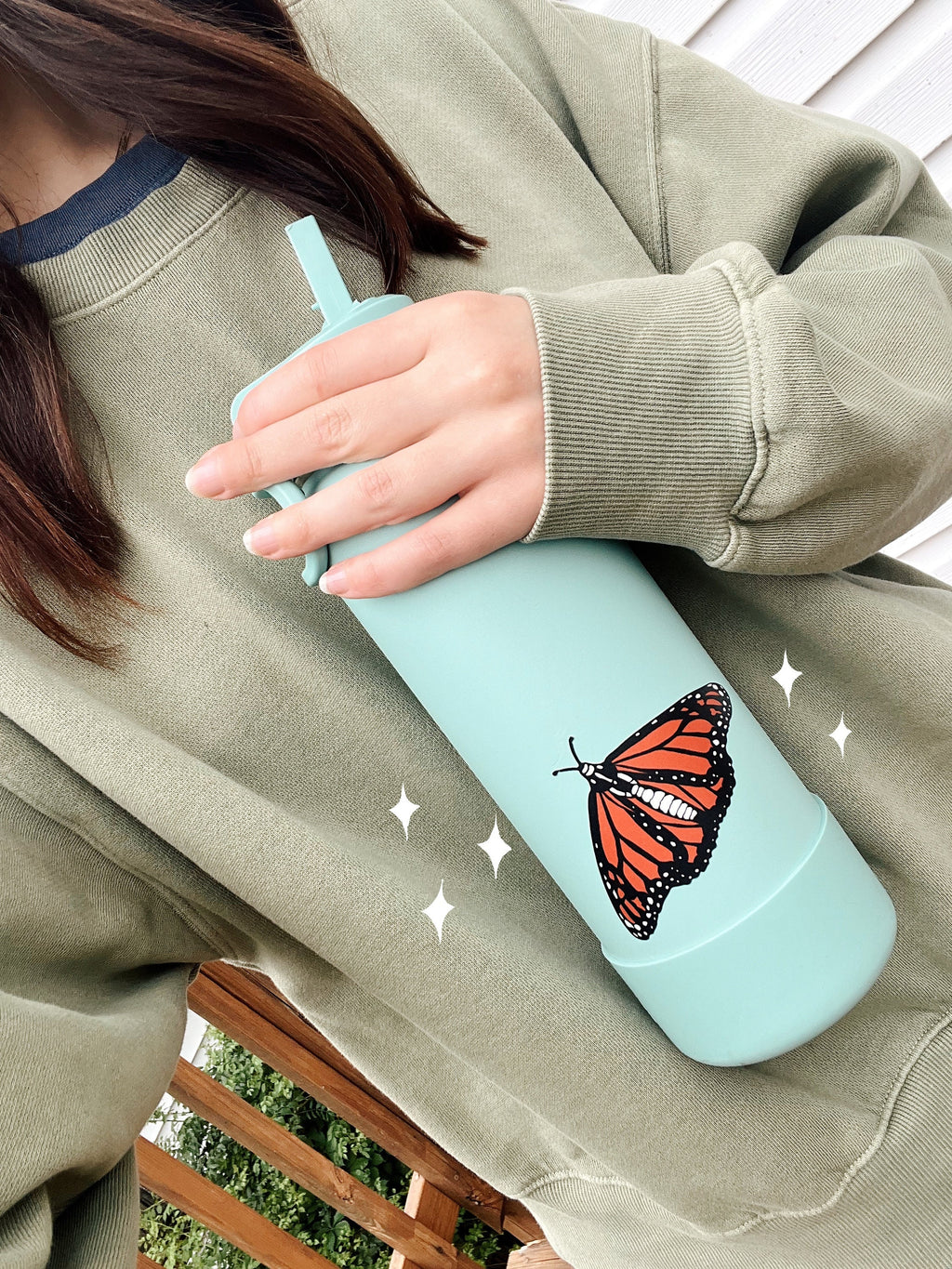 Monarch Butterfly Sticker: Matte Vinyl Nature Art