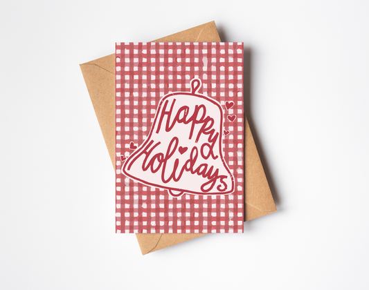Happy Holidays Bell Card