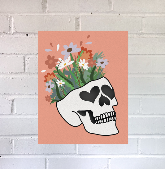 Flora Skull Print